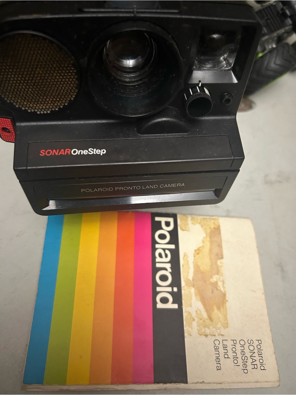 Polaroid Sonar One Step Black Instant Camera with Book